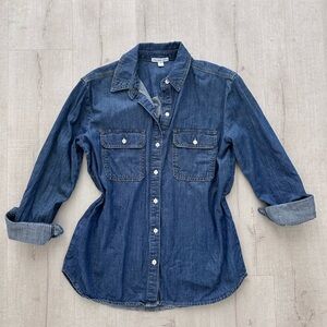 James Perse Denim Chambray Button Down Shirt Size 1 Small Classic